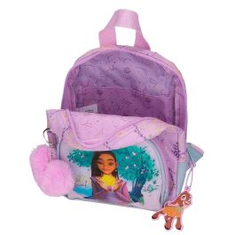 Mochila Escolar Disney Wish Watch Us Shine Rosa