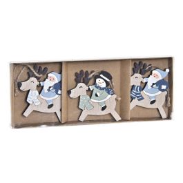 Decoracion Colgante Navidad Moderna DKD Home Decor Verde Azul 8 x 1.5 x 21 cm Set de 3 Decoracion Colgante Navidad Moderna DKD Home Decor Verde Azul 8 x 1.5 x 21 cm Set de 3