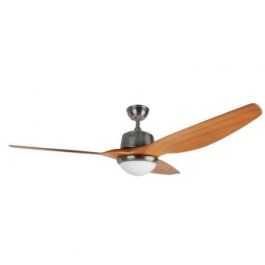Orbegozo CP 96160 Ventilador de Techo 160cm 85W 3 Aspas Madera Luz LED 18W 3 Velocidades Reversible Silencioso Clase A+