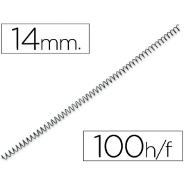 Yosan Espiral Metálico Negro Paso 64 5:1 14 mm Calibre 1,00 mm Precio: 16.78999993. SKU: B1D9CMXFPF