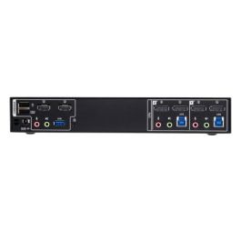 Aten KVM Switch 2 Puertos DisplayPort 4K Dual Display Mini-Matrix Boundless con Soporte para Periféricos USB