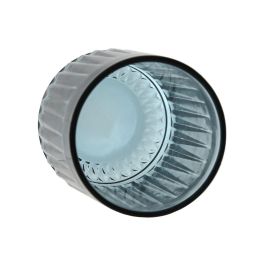 DKD Home Decor Vaso de Cristal Azul Rayado 275ml - Set de 6 Vasos Apto para Microondas y Lavavajillas 7.5x9.5x7.5 cm