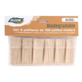Set de 6 paquetes de 100 palillos higiénicos Algon (18 Unidades) Set de 6 paquetes de 100 palillos higiénicos Algon (18 Unidades)