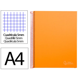 Liderpapel Cuaderno espiral Micro Jolly A4 Micro perforado 140 hojas Cuadro 5mm 75gr Tapa Forrada Color Naranja Precio: 4.79000038. SKU: B1D4WCBW8G