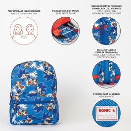 Mochila Infantil Sonic Azul 23 x 33 x 9 cm Mochila Infantil Sonic Azul 23 x 33 x 9 cm