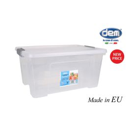 Dem Caja de Almacenaje con Tapa Kira 15L - Organizador Plástico Multiusos 40x28x19 cm para Hogar y Oficina (8 Unidades) Precio: 28.49999999. SKU: B1DAZFL242