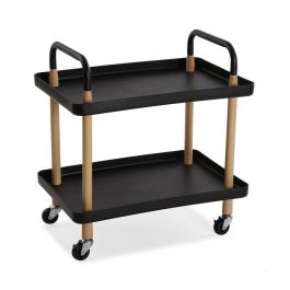 Carrito Verdulero Versa Negro Metal Polipropileno (36 x 55 x 53,5 cm)