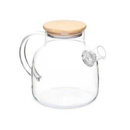 Tetera de Vidrio Borosilicato con Tapa de Bambú 1,2L - Vivalto 22x16x14 cm (6 Unidades) Tetera de Vidrio Borosilicato con Tapa de Bambú 1,2L - Vivalto 22x16x14 cm (6 Unidades)