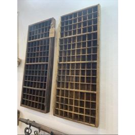 DKD Home Decor Panel Decorativo Antique Marrón Madera 33 x 80.5 x 5.5 cm (2 Unidades)