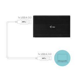I-tec Caja Externa para Disco Duro 2.5 Pulgadas SATA USB 3.0 Aluminio HDD SSD