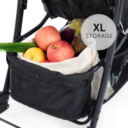 Hauck Silla de Paseo Shopper Neo II Caviar Plata - Plegado Compacto con una Mano, Reclinable, Gran Cesta, Desde el Nacimiento