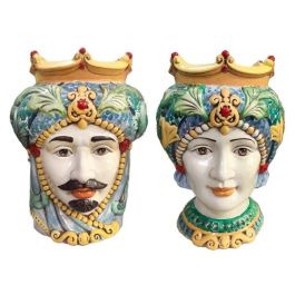 Macetero Mediterraneo DKD Home Decor Verde Multicolor 15 x 26.5 x 15 cm (2 Unidades) Precio: 101.59000038. SKU: B15K4PQ3V7