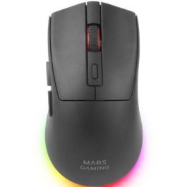 Mars Gaming MM-T3 Ratón Gaming Inalámbrico Tri-mode, Ultraligero 67g, 14400 DPI, Batería 100h, Base de Carga RGB, Multiplataforma