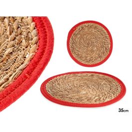 Giftdecor Tapete Natural Borde Rojo 35 x 35 cm Fibra Natural (Set de 48) Precio: 111.4999996. SKU: S3609003