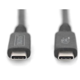 Digitus Cable USB 4.0 Tipo-C 1m, Macho-Macho, 40Gbps, 8K, 100W Power Delivery, Negro