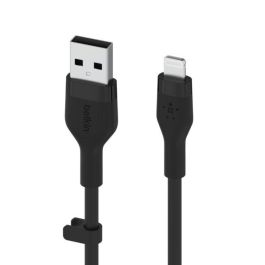Belkin CAA008BT1MBK Cable USB-A a Lightning Silicona Clip 1m Negro
