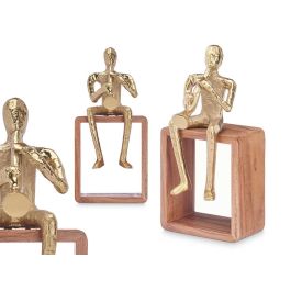 Figura de Saxofón en Metal Oro con Soporte de Madera Giftdecor 13x27x13 cm (6 Unidades) Precio: 58.49999947. SKU: B13W24S86R