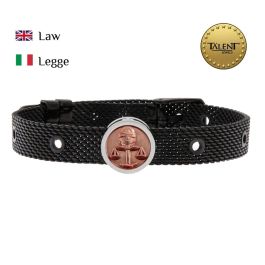 Pulsera Unisex Law Talent Jewels TJA-2-05-02-2-235 Negro