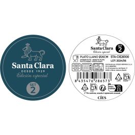 La Mediterranea Set Plato Llano Cies - 2 Piezas, Plato 26 cm (Ø26x2 cm, 136 g), Cerámica Monaco (3 Cajas)