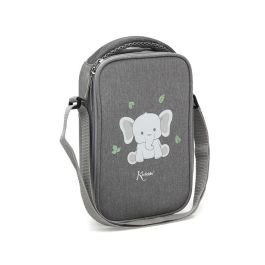 KioKids Dolci Amici Bolsa Térmica Elefante Gris Conserva Calor y Frío 2.5L para Niños +0 Meses