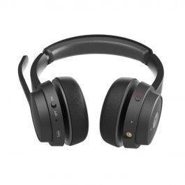 Conceptronic POLONA04BA Auriculares Bluetooth Inalámbricos Negros, Hasta 44 Horas de Autonomía, Micrófono con Cancelación de Ruido, USB-C