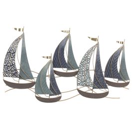 DKD Home Decor Decoracion Pared Atlantico Azul Turquesa Metal Veleros 6 x 53 x 91 cm (2 Unidades) Precio: 93.58999947. SKU: B1BPDKEW2E