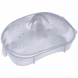 MAM Punta Mamaria de Silicona Talla S, Suave y Delgada para Bebés, Juego de 2 con Caja de Esterilización - Transparente
