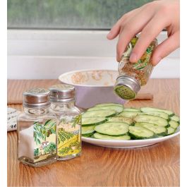 Anna Salero de Vidrio Decorado, 3 Surtidos, 4 x 4 x 10 cm (100 g por Pieza) (25 Unidades)