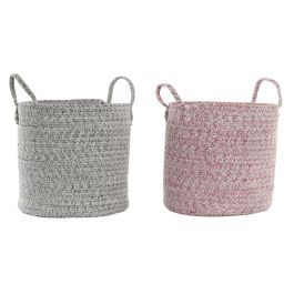 DKD Home Decor Cesta Infantil Rosa Gris Algodón 26 x 26 x 28 cm (4 Unidades) Precio: 35.88999997. SKU: B12LP7ES69
