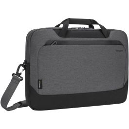 Targus CypressEco Maletín para portátiles de hasta 15.6" (39,6 cm) en Negro y Gris, con asa, correa de hombro y bolsillos