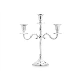 Candelabro 3 Velas Plateado 28 cm - Giftdecor (6 Unidades) Candelabro 3 Velas Plateado 28 cm - Giftdecor (6 Unidades)