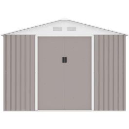 Caseta de jardín de metal 7,06 m² - 277 x 255 x 202 cm - Kit de anclaje incluido - Taupe Caseta de jardín de metal 7,06 m² - 277 x 255 x 202 cm - Kit de anclaje incluido - Taupe