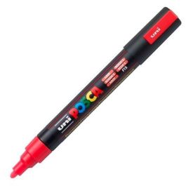 Posca Marcador Pc-5M No Permanente Punta Forma De Bala 1,8 - 2,5 mm Fluor Rojo Precio: 3.50000002. SKU: B125S3AXHB