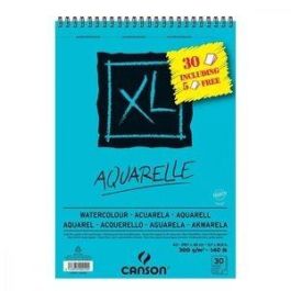 Canson Bloc Acuarela Aquarelle Fino XL Espiral 25+5 gratis Hojas 300 gr 29,7x42 cm -5U- Precio: 42.93223168. SKU: B159MMM3YW