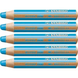 Stabilo lápices de colores woody 3 en 1 estuche de 5 azul cyan Precio: 6.95000042. SKU: B1JRV82KLT
