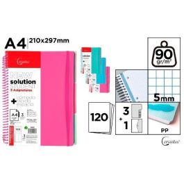 Cuaderno Espiral A4 120H 90 gr 3 Separadores 5x5 Tapa Pp Translúcido Pack De 5 C-Surtidos Precio: 5.50000055. SKU: B17BZL3EWR