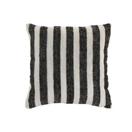 DKD Home Decor Cojín Tradicional 45 x 45 cm Blanco y Negro Algodón y Viscosa (2 Unidades)