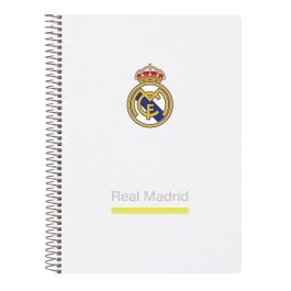 Safta 1diseñ Libreta Escolar Cuarto Tapas Duras 80 Hojas Real Madrid Equipación 25/26 15,5x22x1 cm
