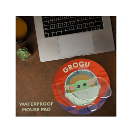 Wondee Alfombrilla de Ratón Redonda Grogu Mandalorian Antideslizante 200 mm Control Preciso Cómoda Lavable
