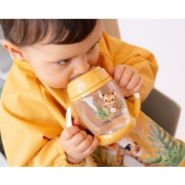 KioKids Taza Aprendizaje Tigre Asas Bebé 270 mL Mostaza Colección Honey