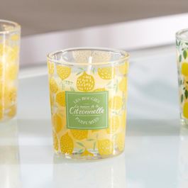 Home Deco Factory Vela Citronela Anti-mosquitos en Recipiente de Vidrio 6,5 cm Altura - 9 Horas de Combustión