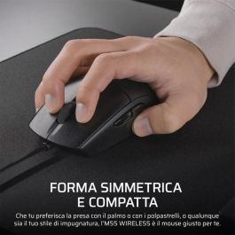 Corsair Ratón Gaming M55 Icue Negro, Ratón de Alto Rendimiento con Sensor Óptico de 16.000 DPI y 6 Botones Programables, Diseño Ultraligero y Duradero para Gaming