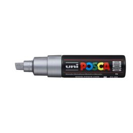 POSCA PC-8K Marcador No Permanente Punta Biselada 8.0 mm Plata Metálico, Tinta Base Agua, No Tóxico Precio: 4.79000038. SKU: B15ET3WFBT