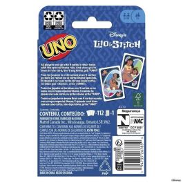 UNO Jcc10 Juego de Cartas Clásico Disney Lilo y Stitch con gráficos inspirados. Incluye Regla Especial 'Ohana'. Edad +7 años.