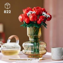 Lego 10328 Icons El Ramo de Rosas, Flores Artificiales para Decorar, Regalo de San Valentín para Adultos