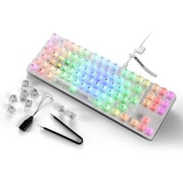 SHARKOON Teclado Gaming Crystal Shark Blanco DE