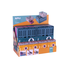 Apli Expositor Cajas Plegables Up North 26 Unidades Tamaños y Colores Surtidos Plástico Precio: 131.78999955. SKU: B1B5NZMB5S
