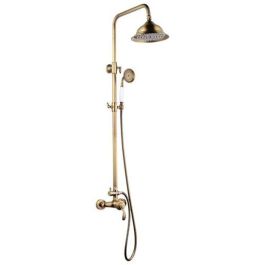 Rousseau Columna de Ducha Byron, Grifo Mezclador Mecánico, Telescópica 0,85-1,18m, Cabezal Ø 205mm, Ducha Manual, Bronce Antiguo Precio: 156.50000003. SKU: B167EWVZFT