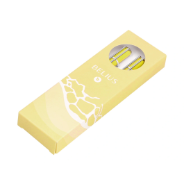 Belius Endless Summer Juego Boligrafo y Roller, Aluminio Amarillo y Plateado, Tinta Azul, Caja de Diseño