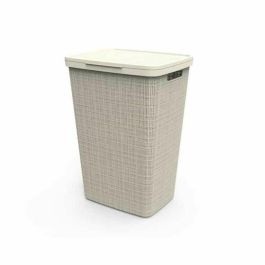 Curver Cofre de Lavandería Yute 58 L - Beige para Ropa Sucia y Almacenamiento del Hogar